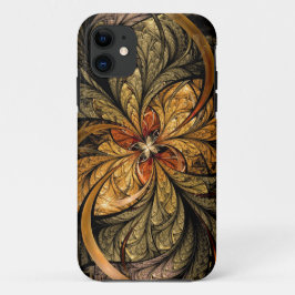 Schijnende bladeren Fractale kunst iPhone 11 Hoesje