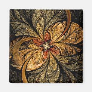 Schijnende bladeren Fractale kunst Magneet