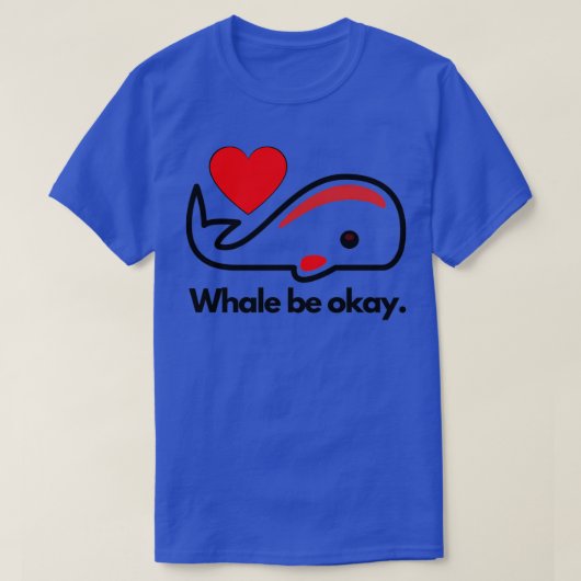 Schijnpuntjes op de walvis Ik hou van walvissen 2 T-shirt (Design voorkant)