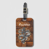 Schijnreputatie in de wereld bagagelabel (Voorkant (verticaal))