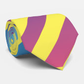 Schijven Design Yellow Blue Color Stropdas (Opgerold)