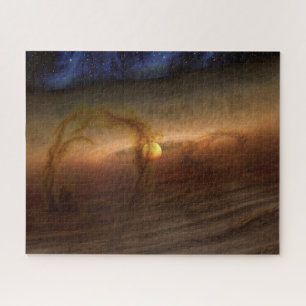 Schijven van planeetvormend materiaal met cirkelen legpuzzel