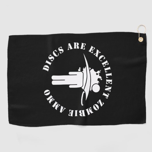 Schijven zijn uitstekende Zombie Ammo Disk Golf To Golfhanddoek (Horizontaal)