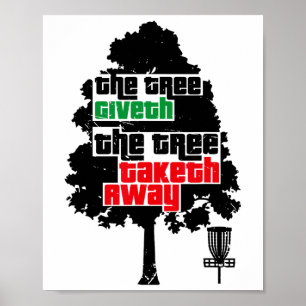 Schijvenschieten Golf Grappige Schijf Sporten Boom Poster