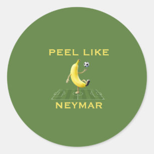 Schil als een Kampioen Grappige Banaan Voetbal Maa Ronde Sticker