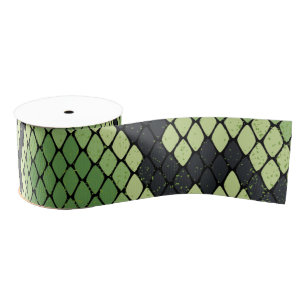 Schil, dierpatroon, woestijnpatroon grosgrain lint