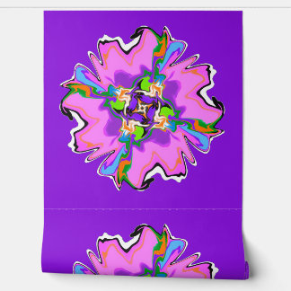 Schil en Stick Wallpaper 16 - Roze Bloem Behang