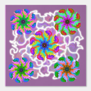 Schil en Stick Wallpaper 6 - Levendige bloemen Behang