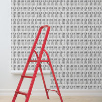 Schil en Stick Wallpaper Mes Vork Lepel