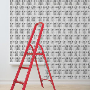Schil en Stick Wallpaper Mes Vork Lepel Behang