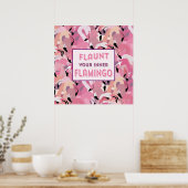 Schil uw binnenste Poster van Flamingo - Roze (Keuken)