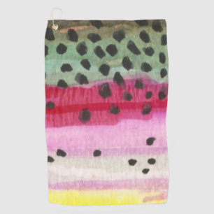 Schil van de regenboogforel golfhanddoek
