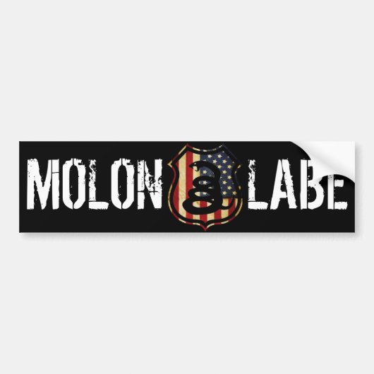 schild, MOLON, LABE Bumpersticker (Voorkant)