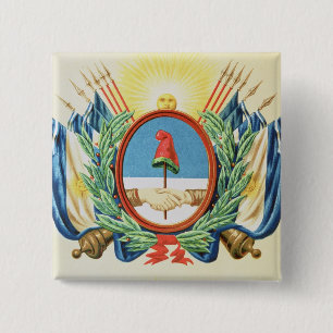 Schild van de Confederatie van Argentinië Vierkante Button 5,1 Cm