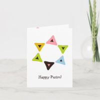 Schild van de Kaart van Hamantaschen Purim