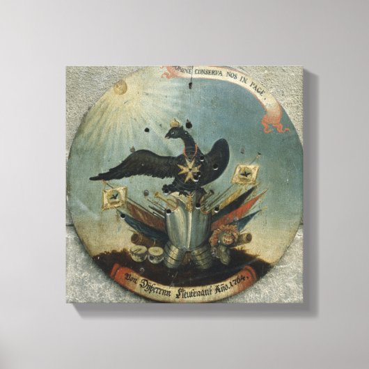 Schild van een Pruisisch officier, 1764 Canvas Afdruk (Voorkant)