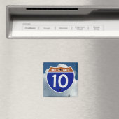 Schild van Interstate 10 Highway, Wolken en Lucht Magneet (Insitu (Vaatwasser))
