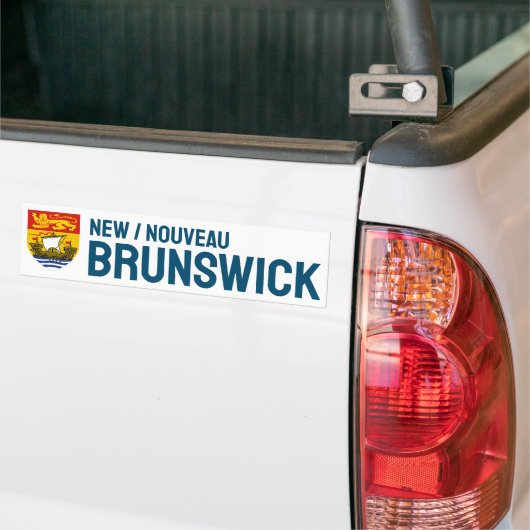 Schild van New Brunswick, Canada Bumpersticker (Op Truck)