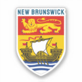 Schild van New Brunswick, Canada Sticker (Voorkant)