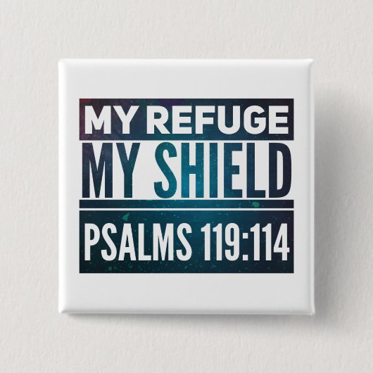 Schild- Vierkant Button Pin (Voorkant)