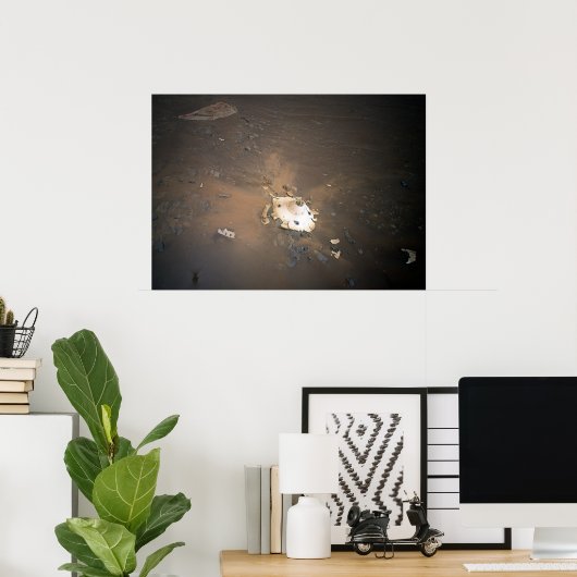 Schildbaarheid Mars Helikopter/ doorzettingsrugleu Poster (Thuiskantoor)