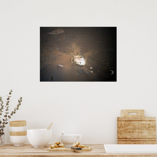 Schildbaarheid Mars Helikopter/ doorzettingsrugleu Poster (Keuken)