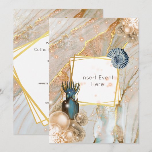 Schildbetonmarmer met maffia kaart (Voorkant / Achterkant)