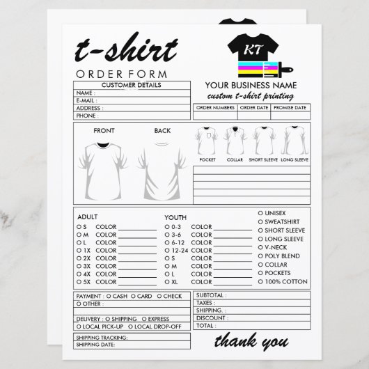 Schilddoek T-shirt voor het T-shirt (Voorkant / Achterkant)