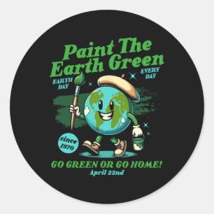 Schilder de Aarde Groene Eco-vriendelijke Bewustzi Ronde Sticker