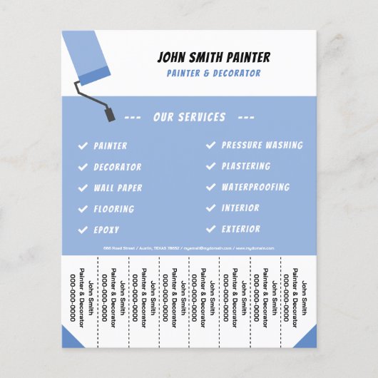 Schilder & Decorator Scheur Off Strips Flyer (Voorkant)