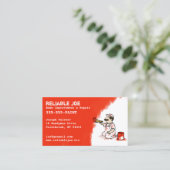 Schilder die de professionele aannemer van de Rode Visitekaartje (Staand voorkant)