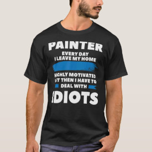 Schilder elke dag dat ik mijn huis verlaat met een t-shirt