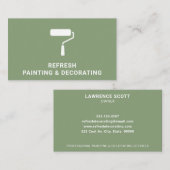 Schilder en decorator Verf Roller Modern Green Visitekaartje (Voorkant / Achterkant)