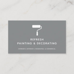 Schilder en decorator Verf Roller Modern Grey Visitekaartje