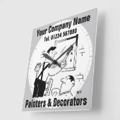 Schilder en decorator vierkante klok (Hoek)