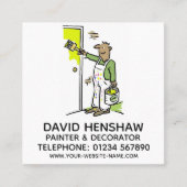 Schilder en decorator vierkante visitekaartje (Voorkant)