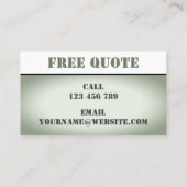 Schilder en decorator visitekaartje (Achterkant)