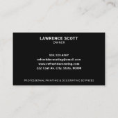 Schilder- en decoratorschilderpenseel Modern Black Visitekaartje (Achterkant)