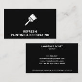 Schilder- en decoratorschilderpenseel Modern Black Visitekaartje (Voorkant / Achterkant)