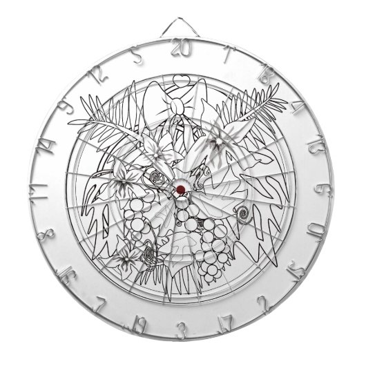 Schilder het afbeelding zelf een tropisch patroon dartbord (Voorkant)