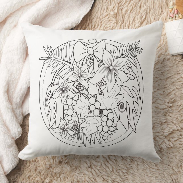 Schilder het afbeelding zelf een tropisch patroon kussen (Deken)