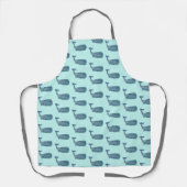 Schilder in autisch patroon over Apron Schort (Voorkant)