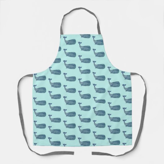 Schilder in autisch patroon over Apron Schort (Voorkant)