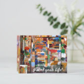 schilder je leven! briefkaart (Staand voorkant)