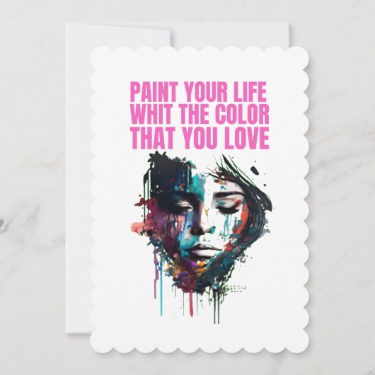 schilder je leven met de kleur die je wilt kaart (Achterkant)