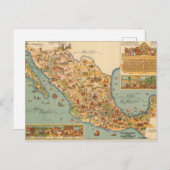 Schilder Kaart van Mexico (Voorkant / Achterkant)