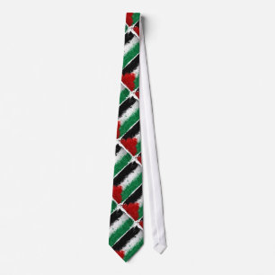 Schilder Kunst Grunge Palestina Vlag Stropdas