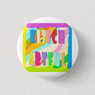 Schilder met helder kleurig design ronde button 3,2 cm