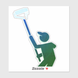 Schilder met Paint Roller Sticker
