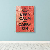 Schilder met rode schil Kalm houden Canvas Afdruk (Insitu (Houten vloer))